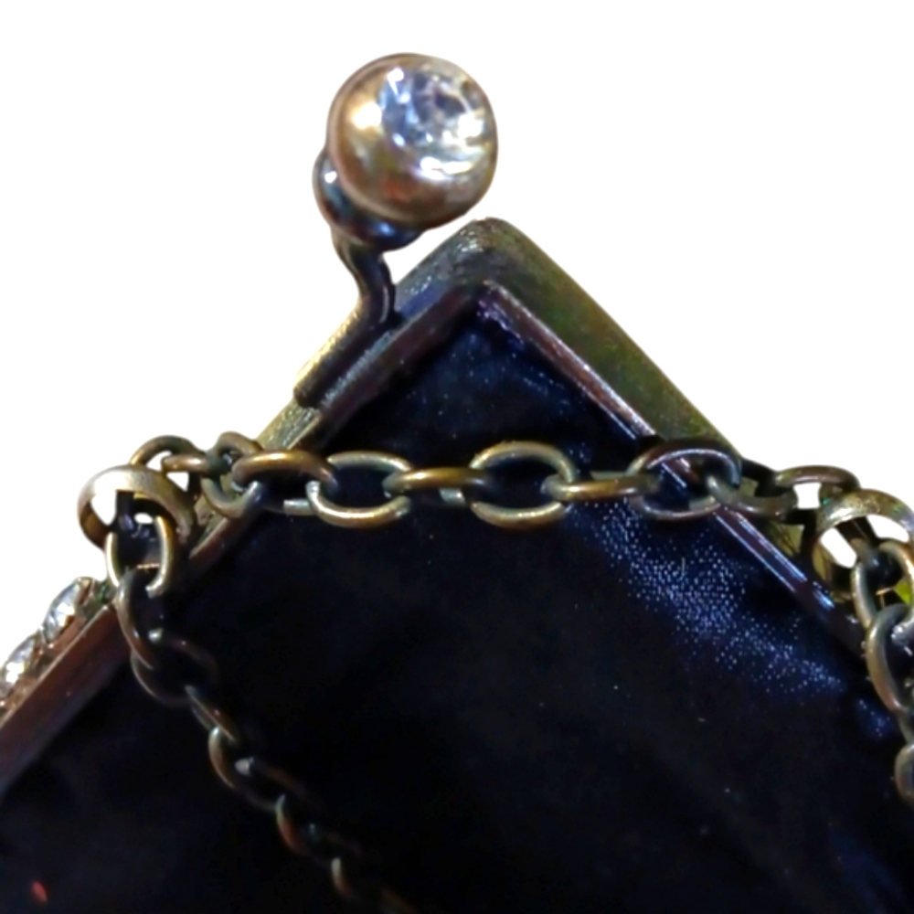Mary Frances Beautiful Vintage Handbag Chain Strap, Gemstones, & Sequins - Picture 6 of 11
